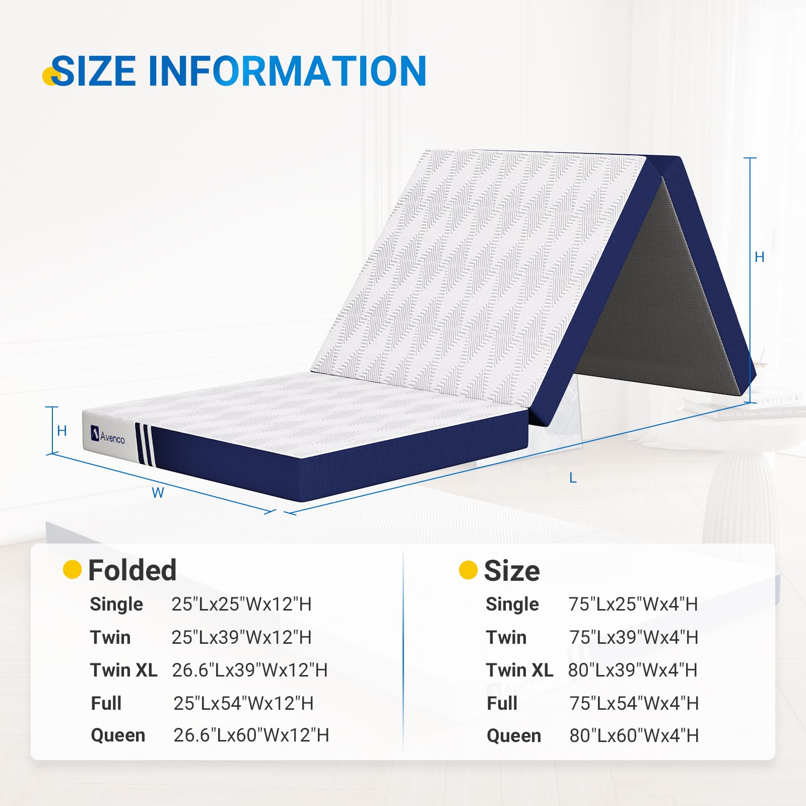 Avenco folded mattress being carried by hand showing lightweight scale and convenience