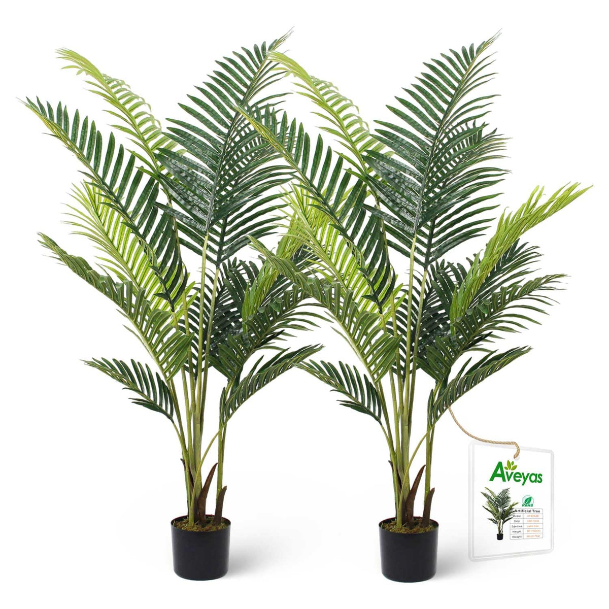 Aveyas front view pair showing full 5ft height and ready-to-display impact