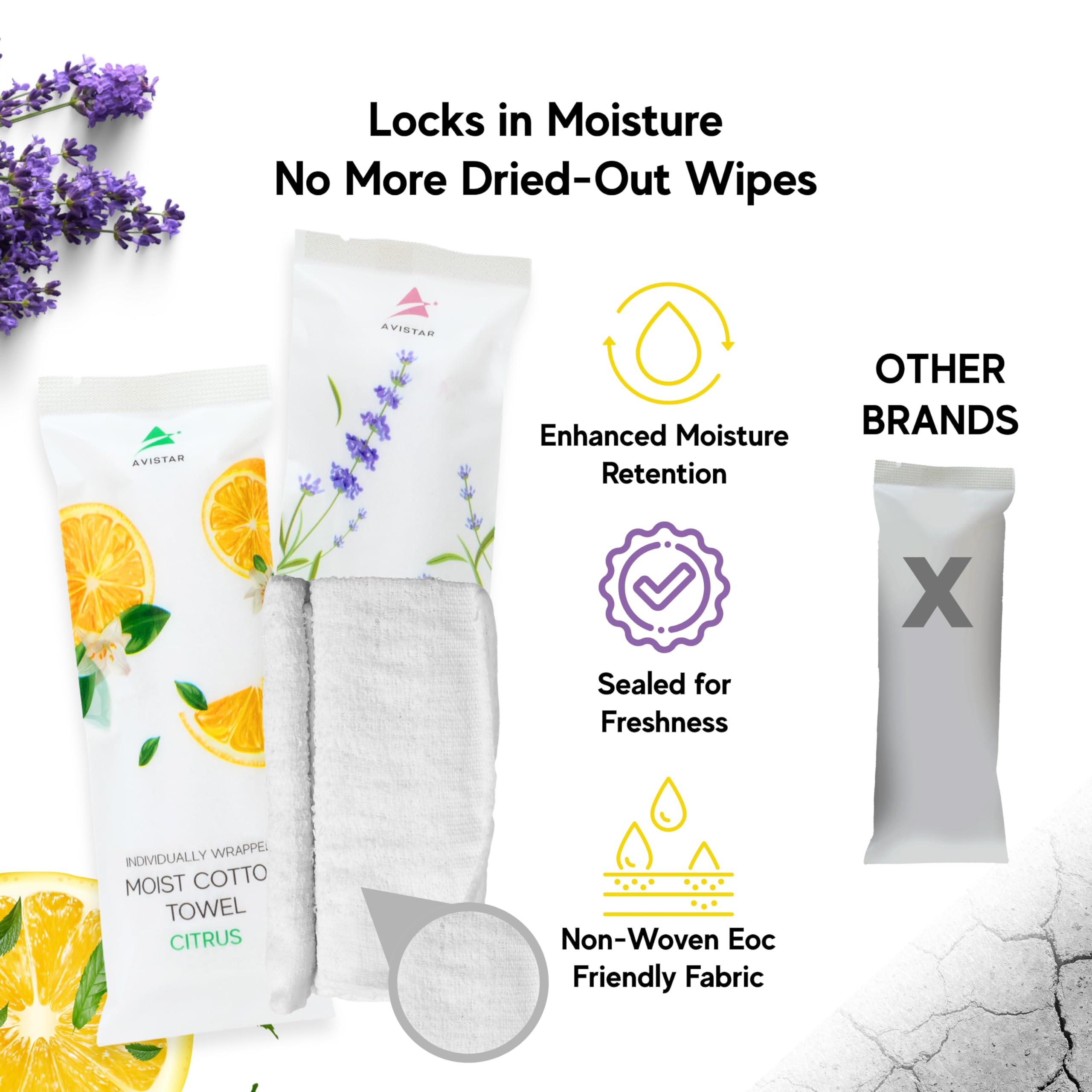 Avistar warmed towel in hand providing soothing spa warmth