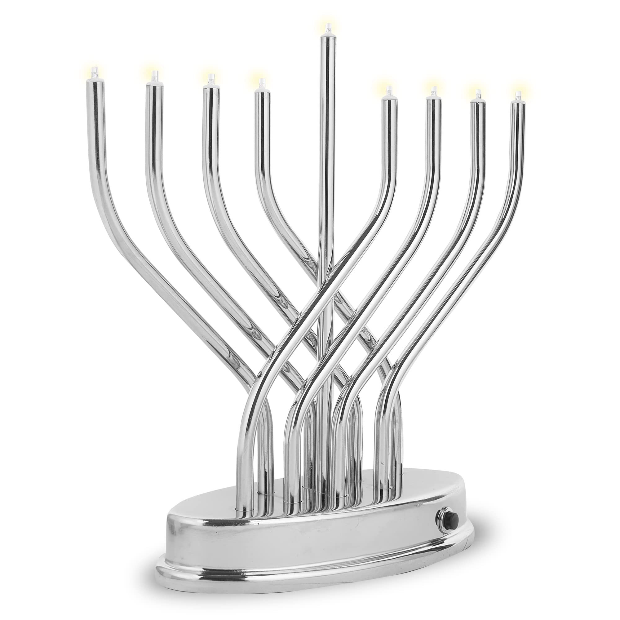 Aviv Judaica close-up of LED bulbs highlighting soft glow and low heat benefit