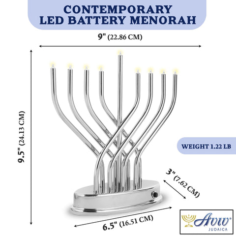 Aviv Judaica side profile displaying oval base for stability and space-saving footprint