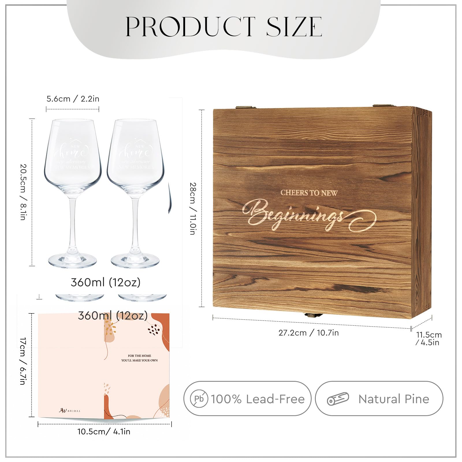 AW BRIDAL close-up of hot-stamped glass lettering showing elegant personalization benefit