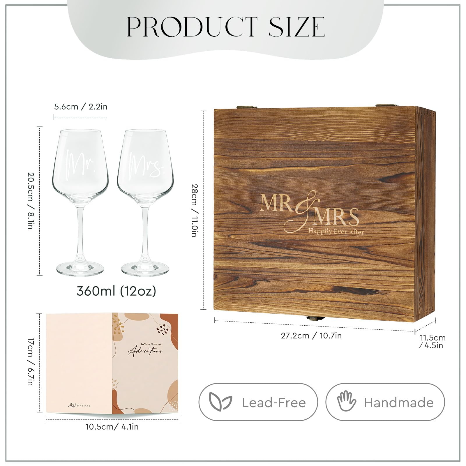 AW BRIDAL close-up of etched Mr & Mrs glasses showcasing crisp detail