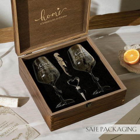AW BRIDAL couple toasting in a new home showing celebratory presentation benefit
