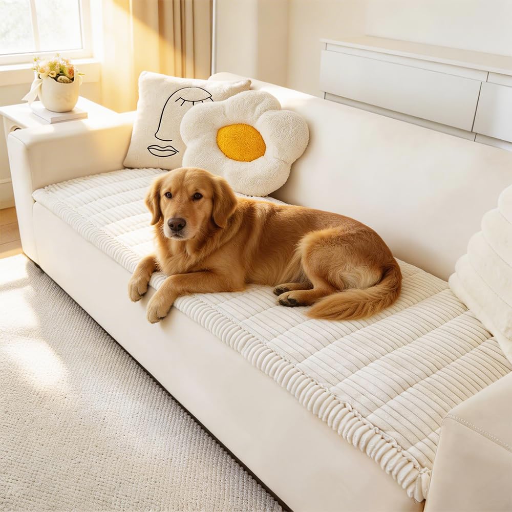 Awjcsv front view of sofa cover showing full fit and protection