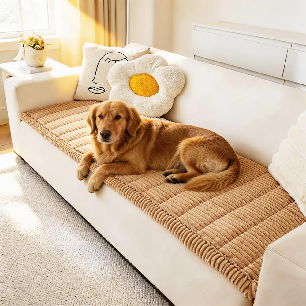 Awjcsv front view of sofa cover showing protective fit and style