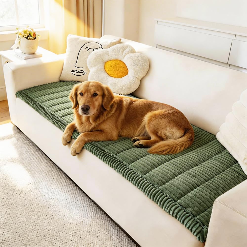 Awjcsv front view showing modern sofa cover protecting couch