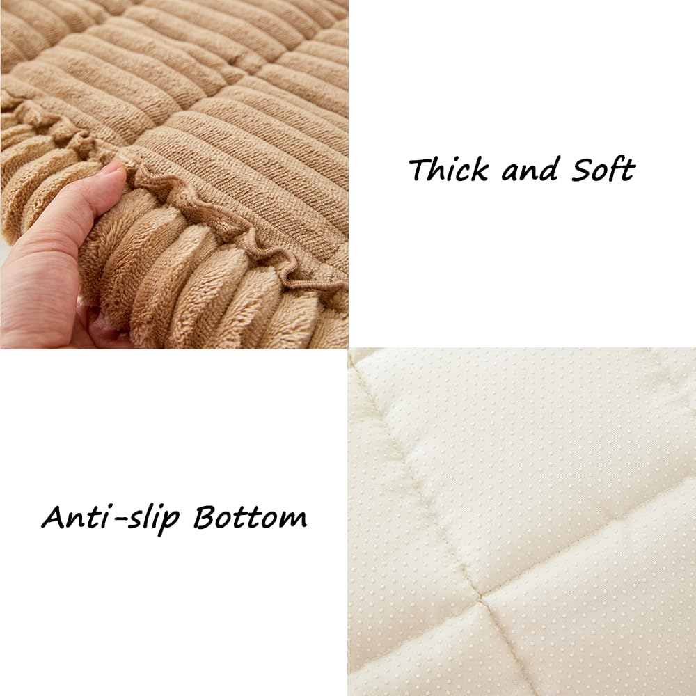 Awjcsv cover on sofa with measuring tape for size comparison benefit