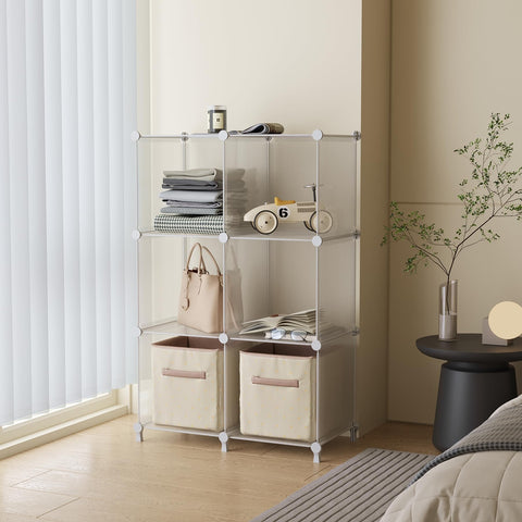 AWTATOS assembled in a closet demonstrating space-saving organization