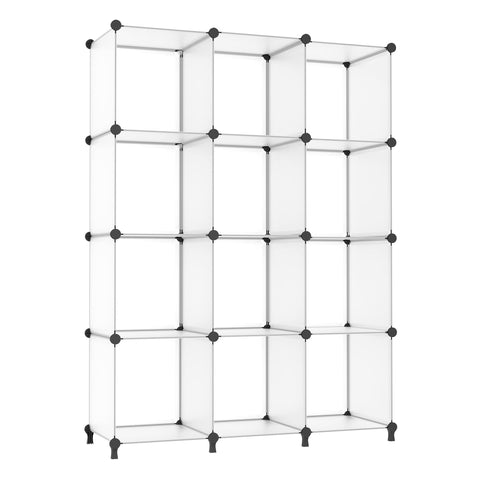 AWTATOS front view of 12-cube organizer showing tidy storage and easy access