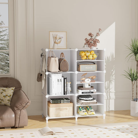 AWTATOS inside a closet demonstrating space-saving storage and easy access benefit