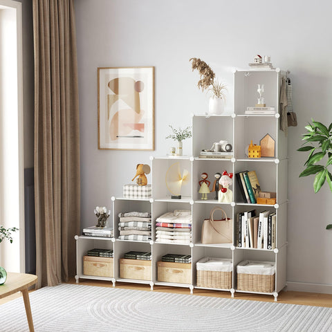 AWTATOS in-use bedroom storage with folded clothes demonstrating space-saving benefit