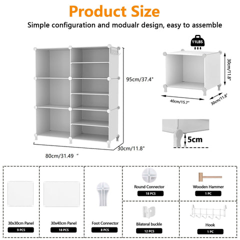 AWTATOS shelving holding shoes to show practical shoe storage and easy retrieval benefit