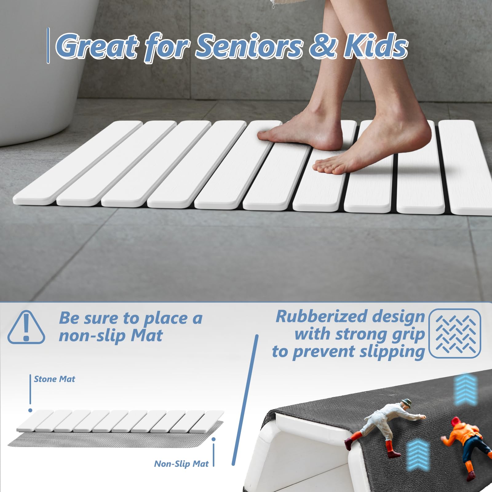 AWW folded mat stored neatly showing space-saving convenience