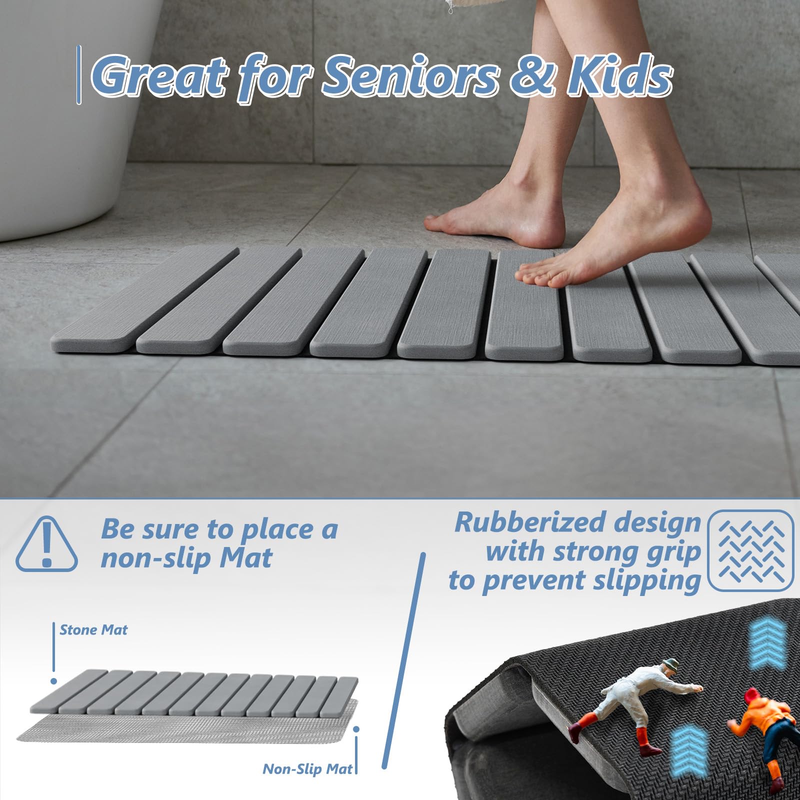 AWW folded mat compactly stored, saves space and easy to tuck away