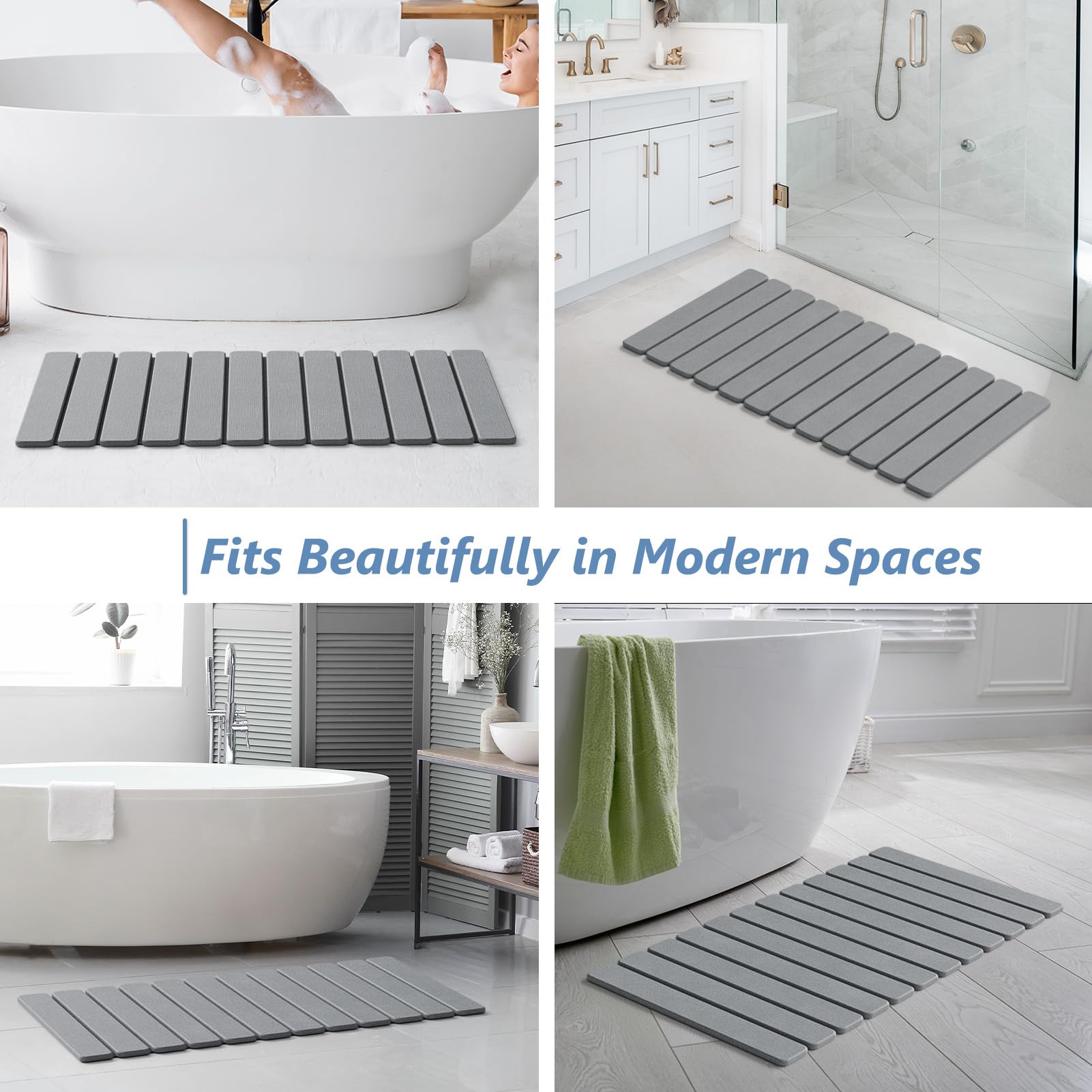 AWW underside non-slip backing detail, helps the mat stay secure on hard floors
