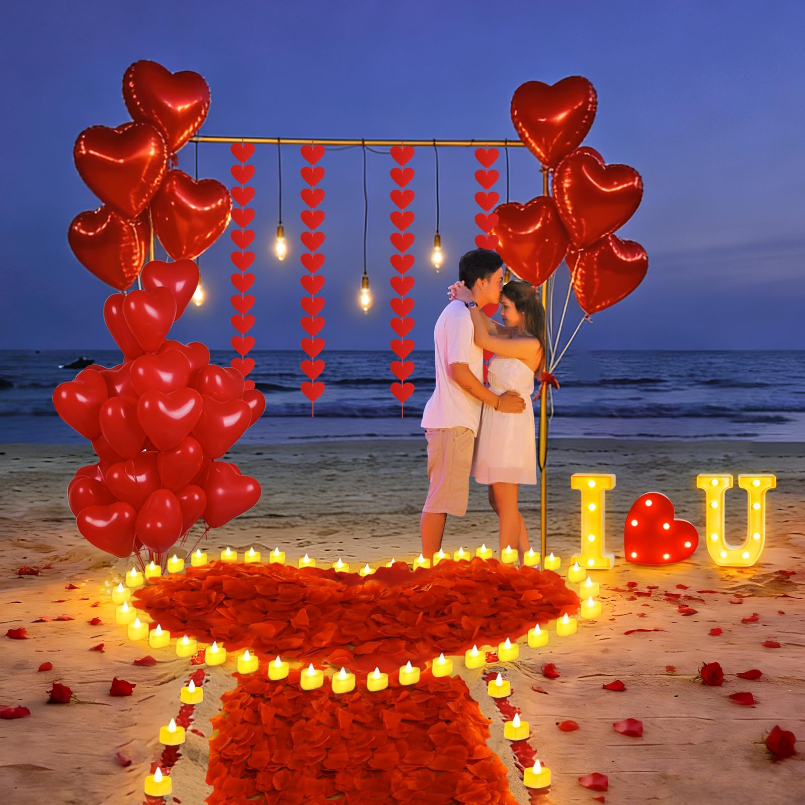 Axcoix felt heart strings and butterflies hung adding instant decorative charm