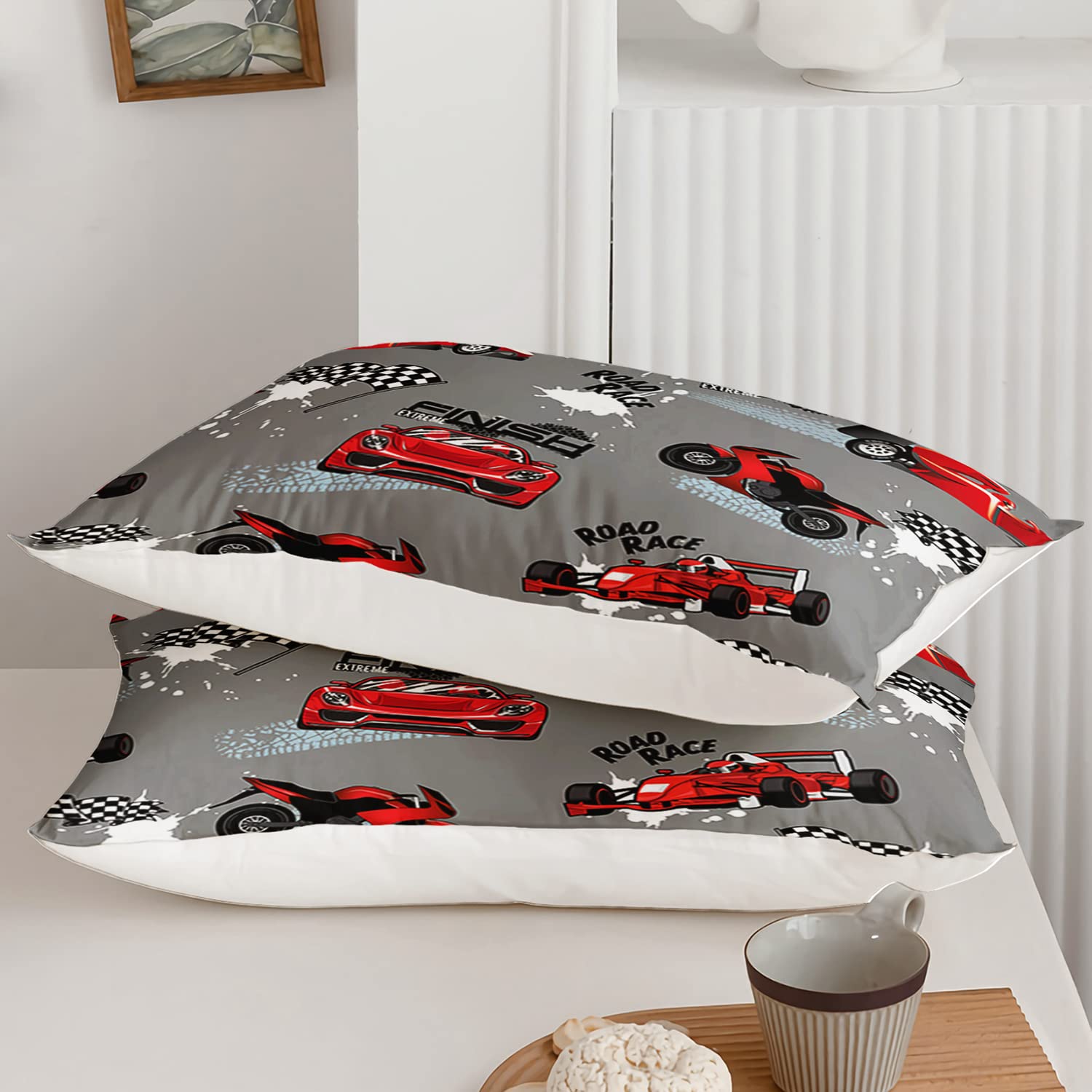 Axolotl comforter set styled on a twin bed for an energetic kids room