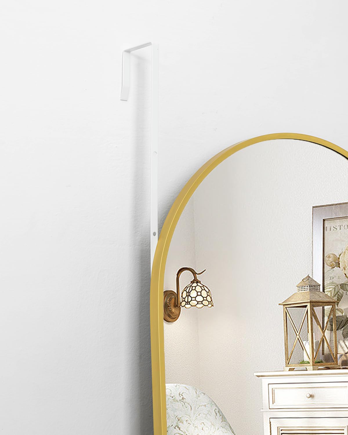 AyeWish over-the-door hook detail showing adjustable height for easy installation