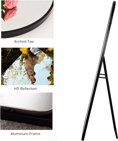 AyeWish mirror in bedroom lifestyle showing scale and elevating room style