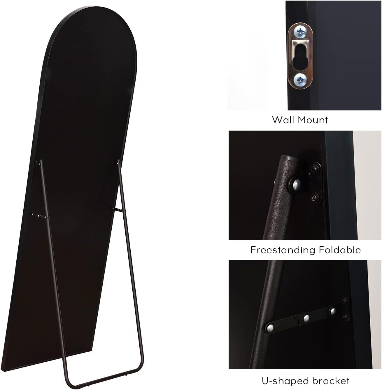 AyeWish mirror leaning against wall showing flexible placement and easy setup