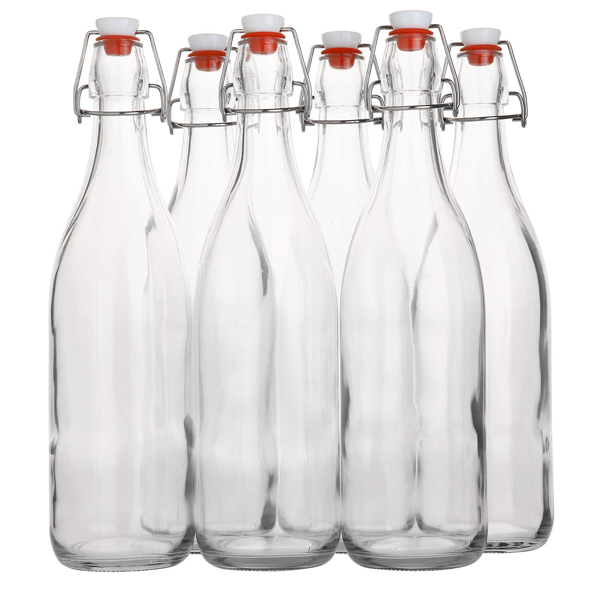 AYL front view of six bottles showing pack and clear glass benefit