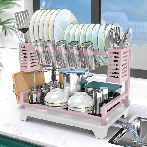 B-Land front view showing full rack and organized dishes for tidy counters