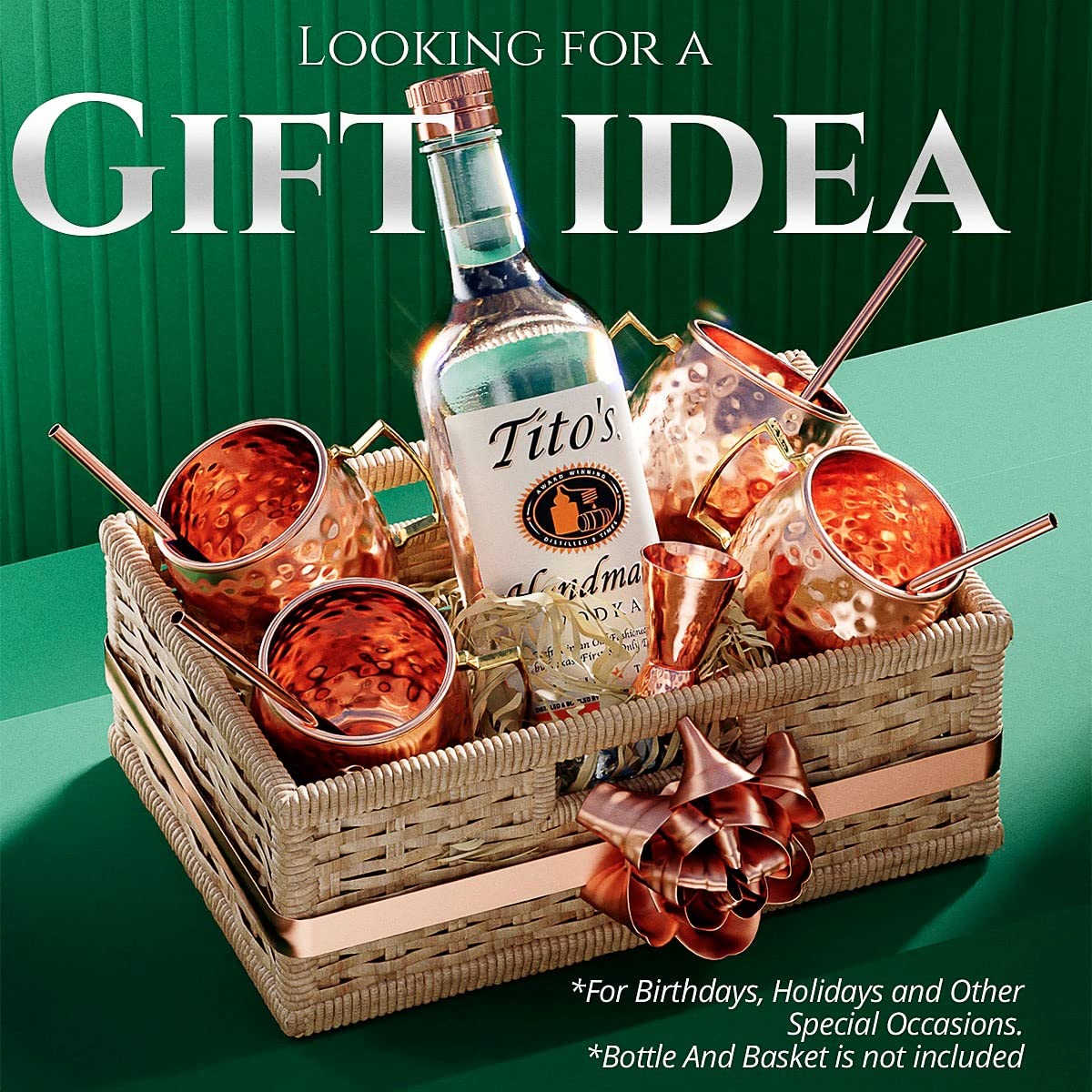 B. WEISS accessories display with jigger straws coasters for complete serving convenience