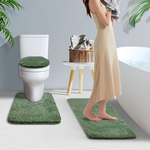 Baahrnom overhead of toilet mat showing shape and cushioned surface benefit