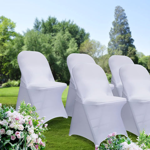 Babenest covered chair at reception table adding elegant clean backdrop