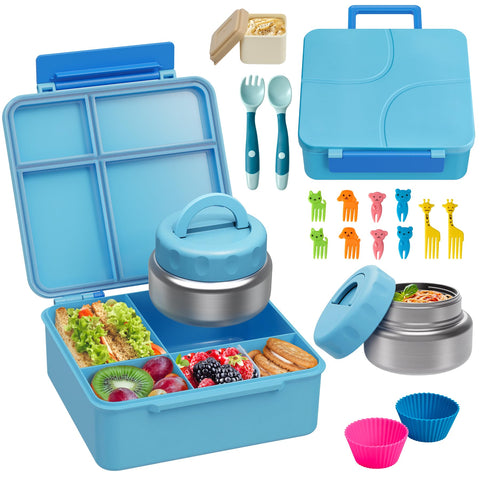 BABHAMNESS front packaging showing blue bento set and included pieces for organized lunches