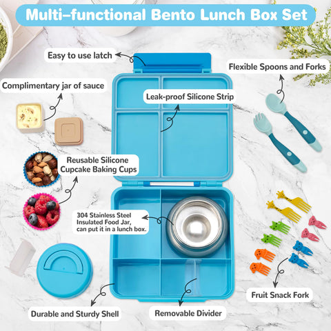 BABHAMNESS open bento box revealing four sealed compartments for portioned meals