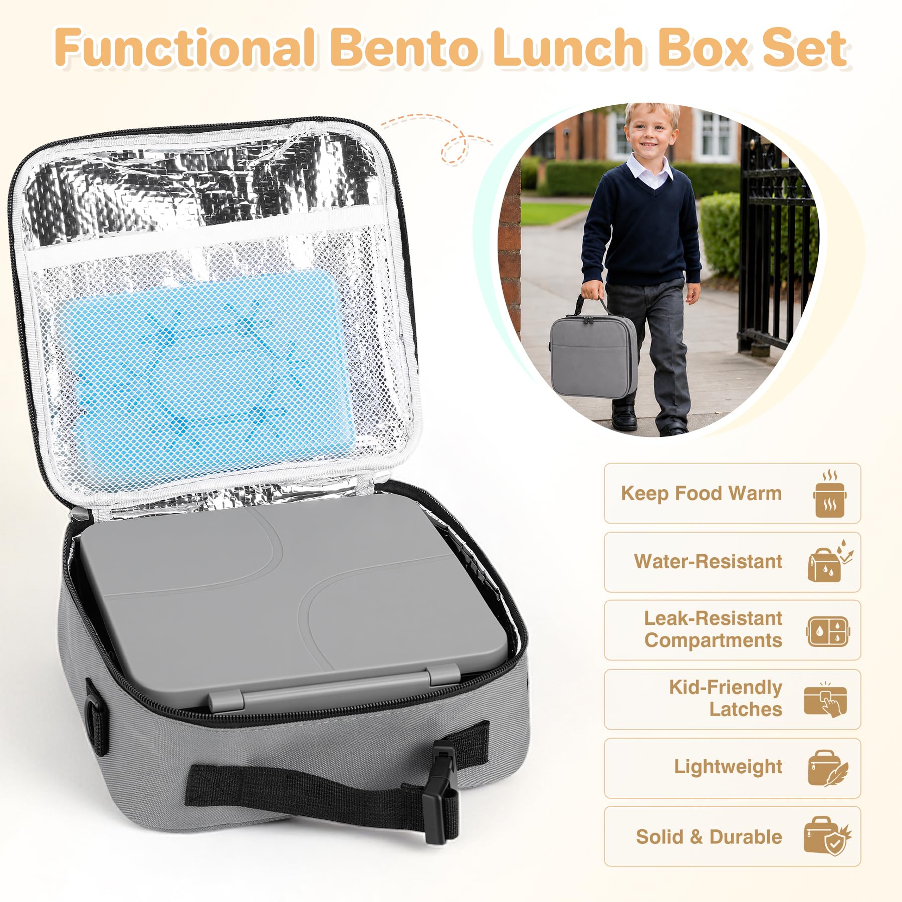 BABHAMNESS stainless steel folding spoon and lid latch for easy child use