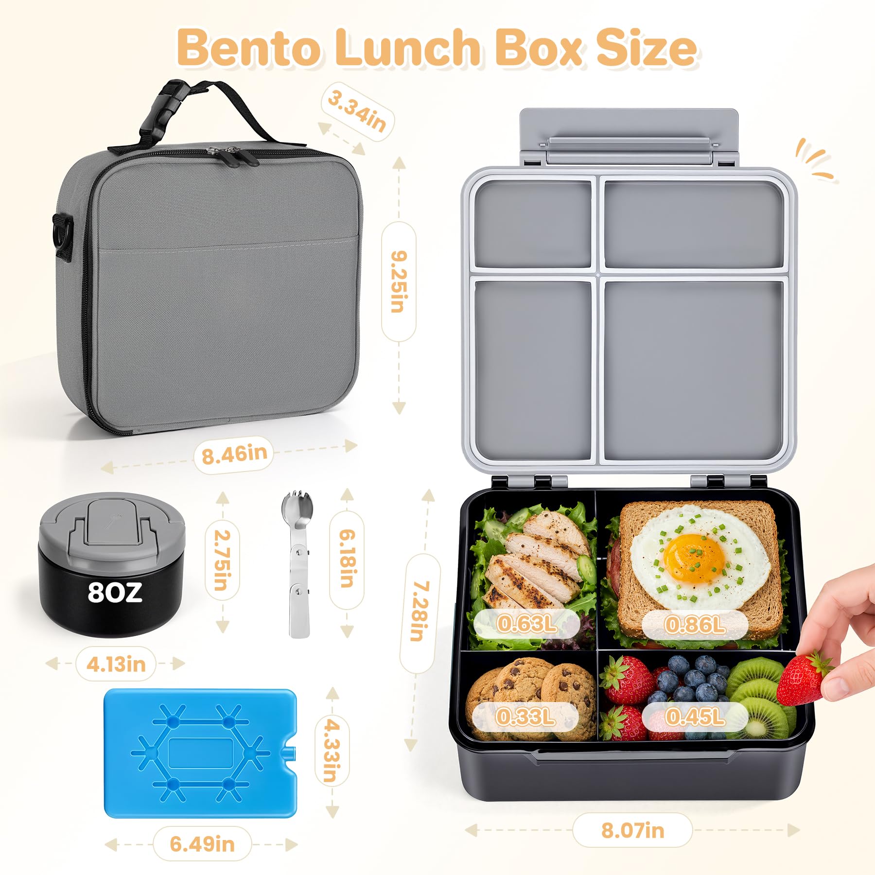 BABHAMNESS insulated lunch bag in use keeping temperature and organized