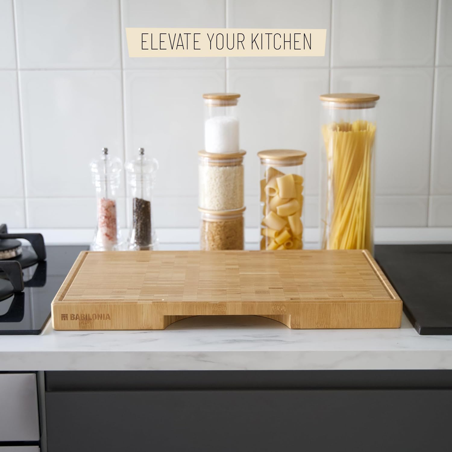 BABILONIA edge profile displaying 1.7 inch thickness for stable chopping