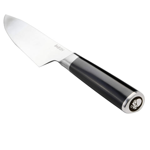 Babish handle close-up highlighting full-tang grip and comfort benefit
