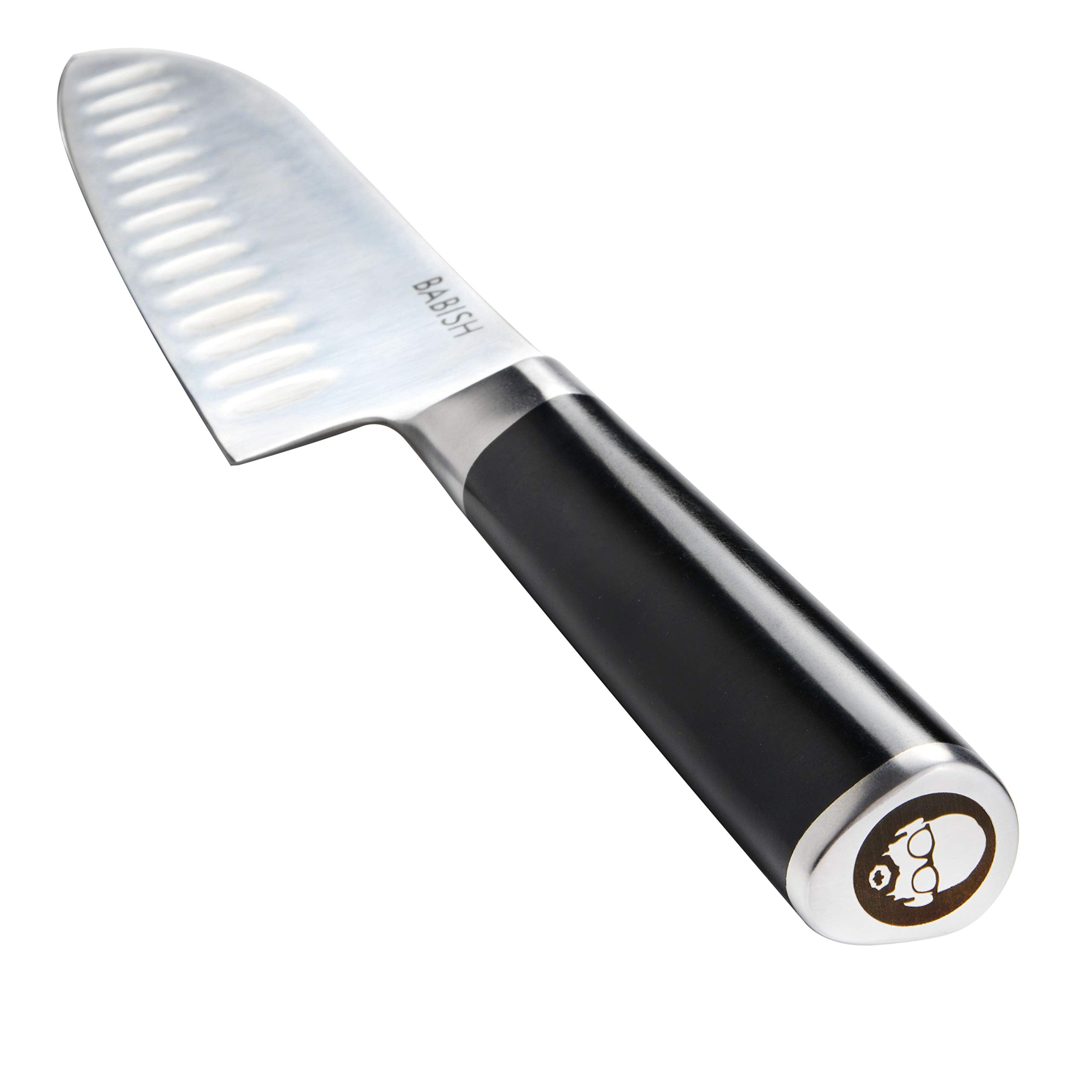 Babish close-up of razor-sharp 1.4116 German steel edge for precise slicing