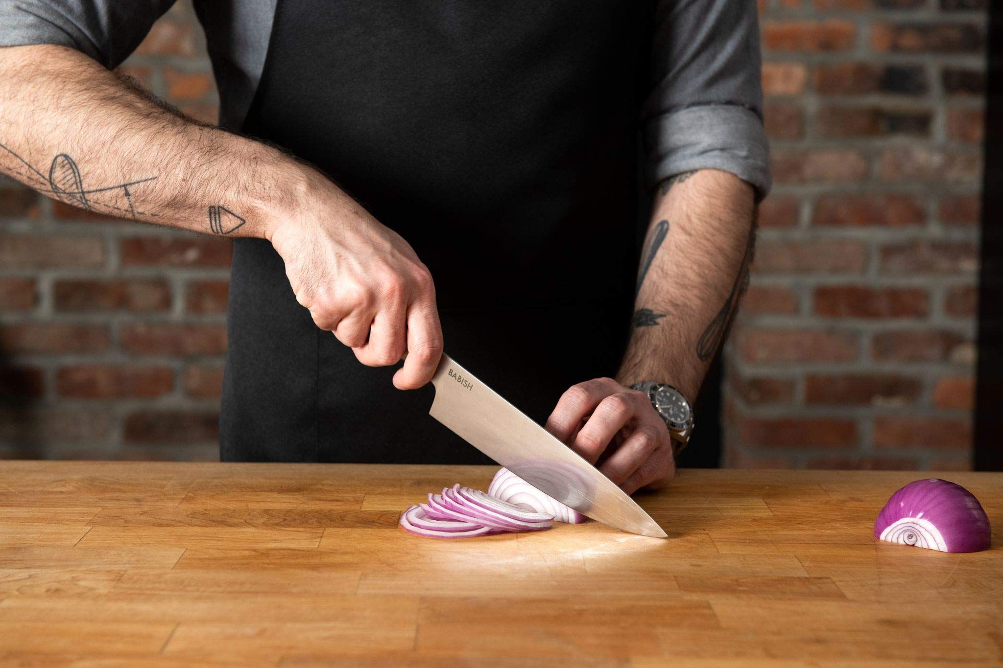 Babish size comparison on cutting board, scale and usability benefit
