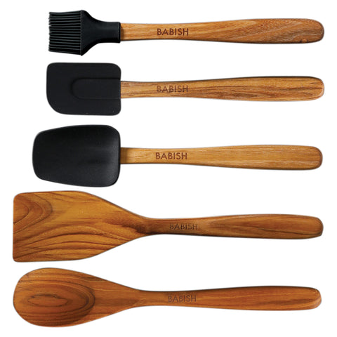 Babish stainless steel whisk and tongs close-up showing durable cooking performance