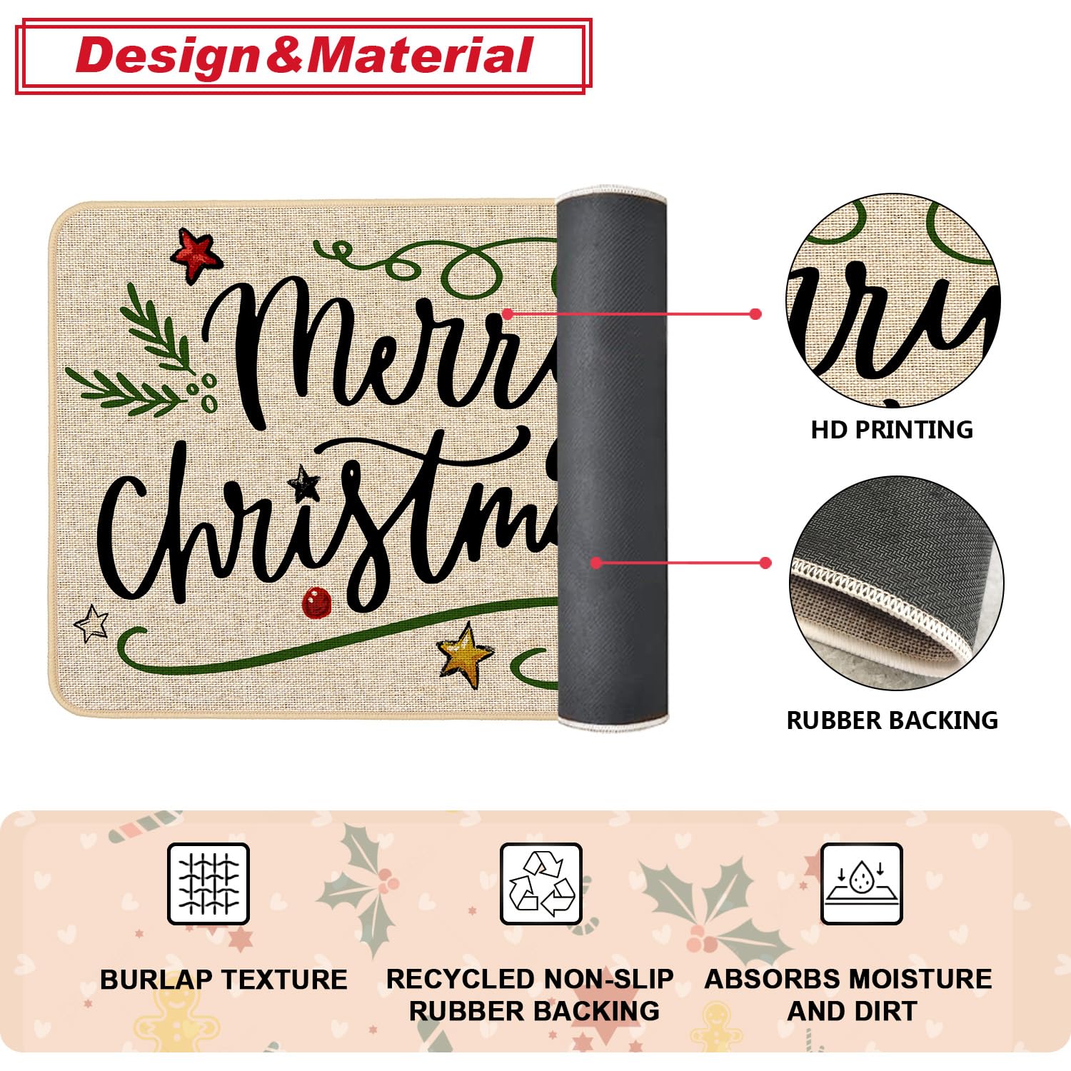 Baccessor lifestyle breakfast nook with mats adding festive warmth