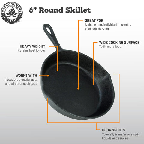 Backcountry Iron skillet in oven baking a muffin showing oven-safe versatility