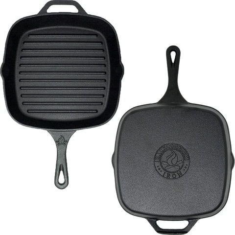 Backcountry Iron side profile showing pan depth and handle for secure handling