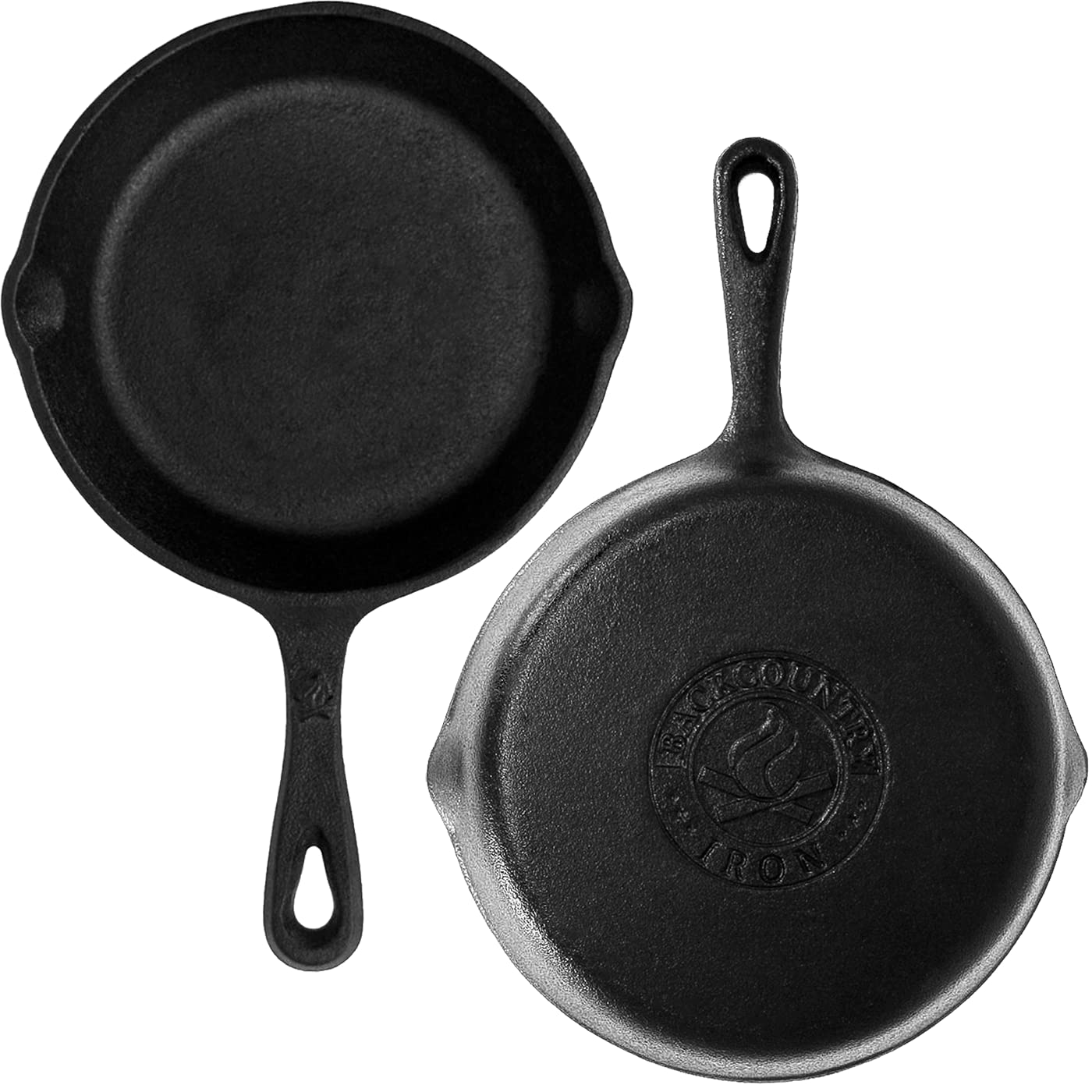 Backcountry Iron side profile with nylon handle cover and mitt offering safe handling