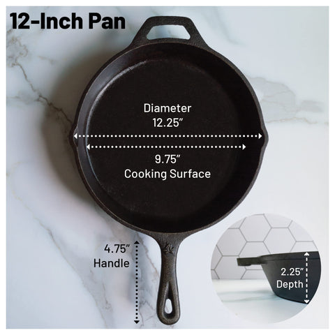 Backcountry Iron close-up of smooth pre-seasoned cooking surface for consistent searing