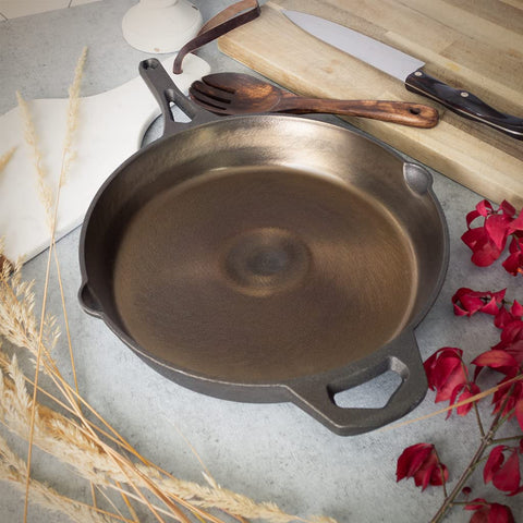 Backcountry Iron skillet over campfire demonstrating outdoor durability