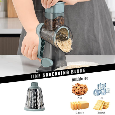 Badelite grating cheese into bowl to speed meal prep and consistency
