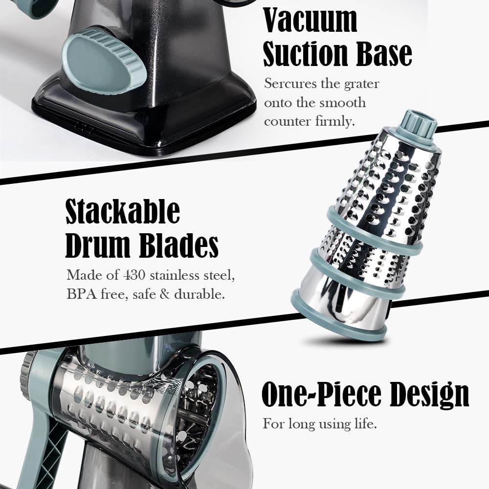 Badelite suction base secured to counter for stable hands-free cranking