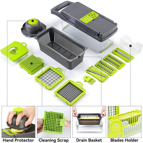 Badelite water filter basket draining vegetables for mess-free rinsing