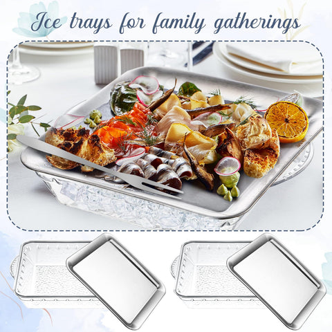 Baderke ice tongs and 16 fruit forks laid out showing sanitary serving benefit