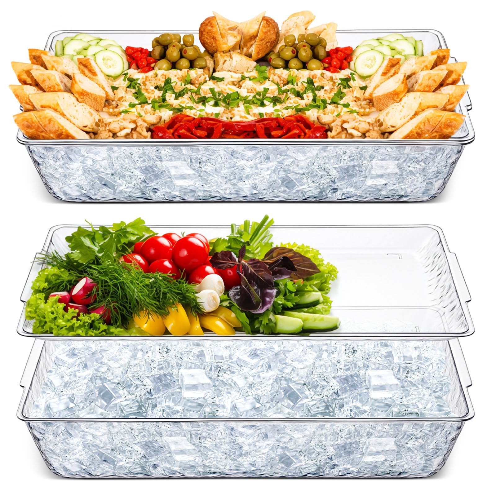 Baderke front view of both clear trays showing packaging and contents benefit